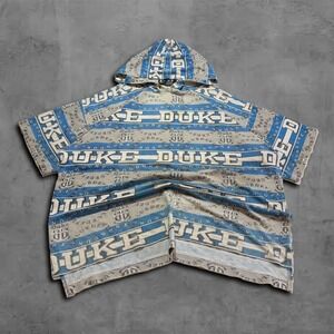 Vintage Oversized Duke FBI Streetwear Short Sleeve Hoodie Shirt